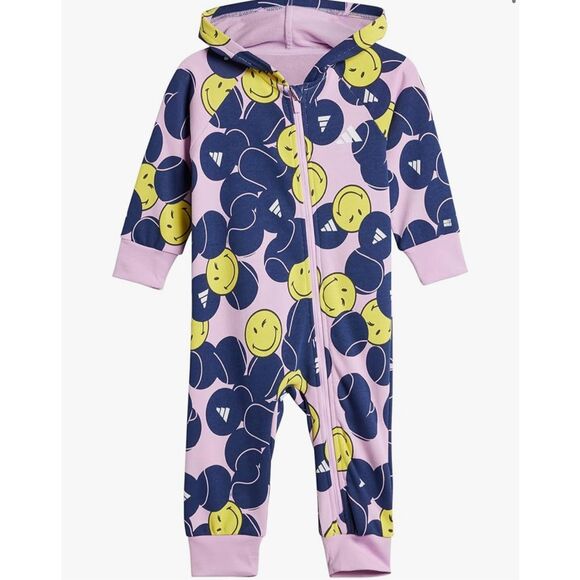 Adidas Smiley face world hooded 18 month Romper - Picture 1 of 3